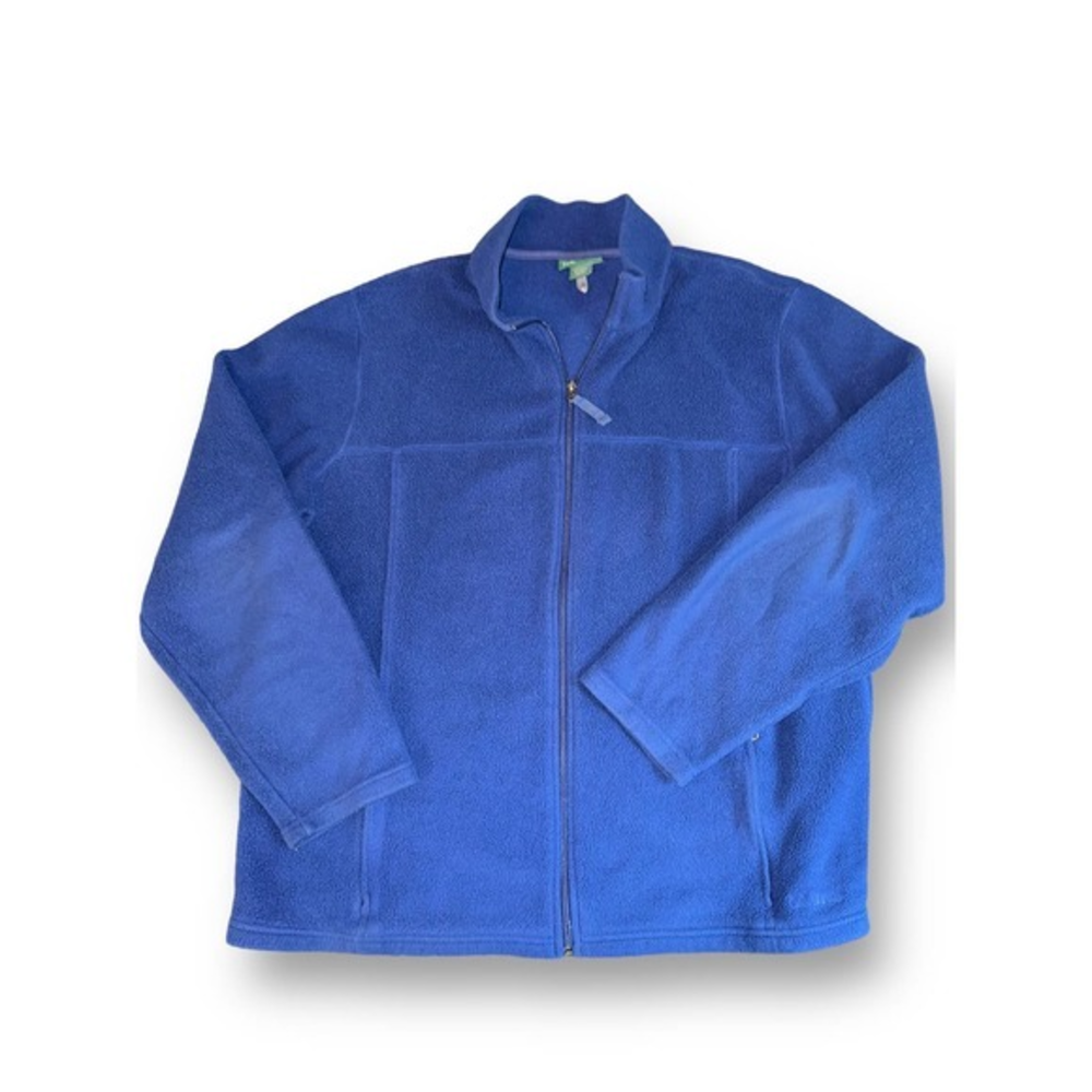 Vintage L.L. Bean Full Zip‎ Fleece Jacket Dark Blue Size: XL-Tall